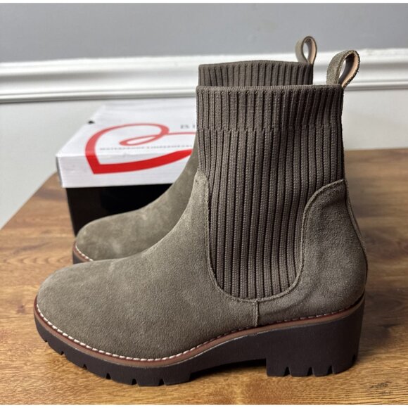 Blondo Darren Boots Womens Size 9M Taupe Suede Waterproof Sock Ankle Booties - Picture 3 of 7